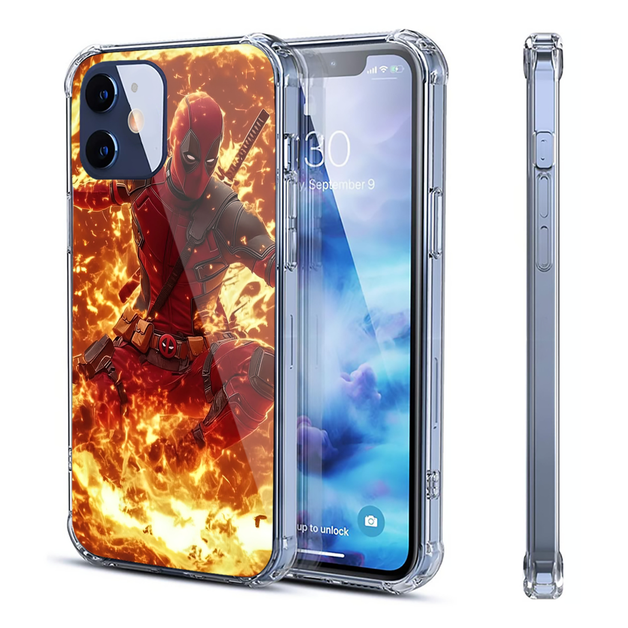 （画像用） Deadpool デッドプール 【iPhone 12シリーズ対応】透明スマホケース（クリアソフトケース）